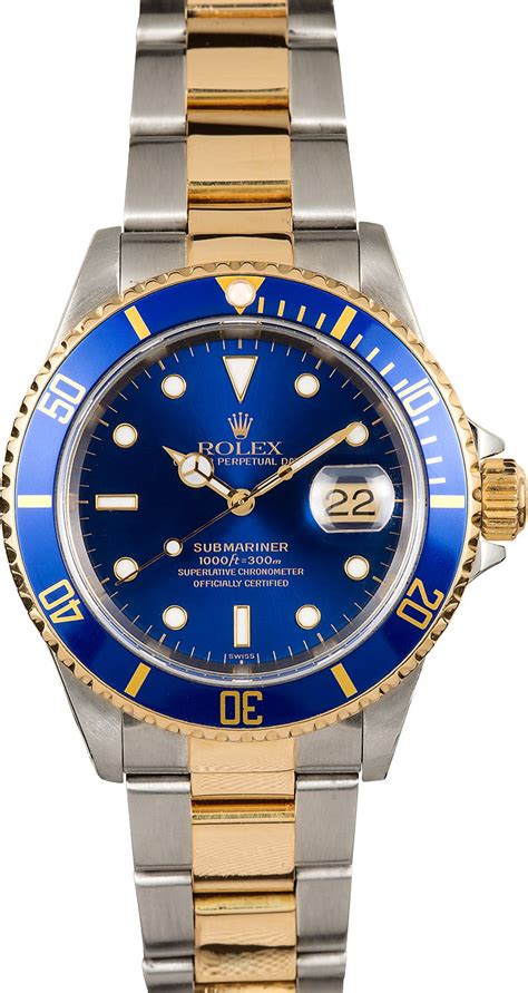 blue watch rolex|Rolex with a blue face.